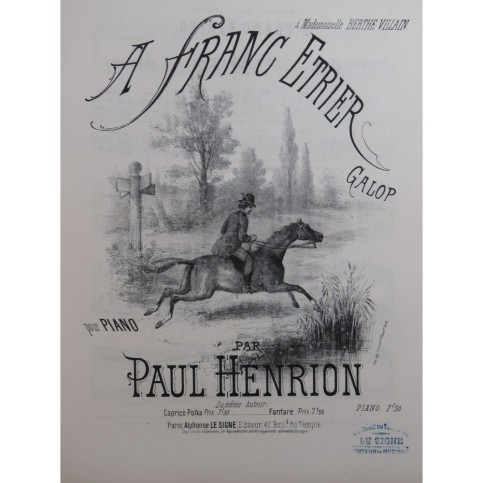 HENRION Paul A Franc Étrier Piano ca1880