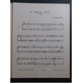MARCHETTI F. D. A Coeur Joie Piano 1911