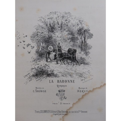 HERVÉ La Baronne Chant Piano ca1888