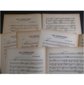 THUILLIER Edmond Les Gondoliers Chanson Venitienne Piano Violon ou Mandoline
