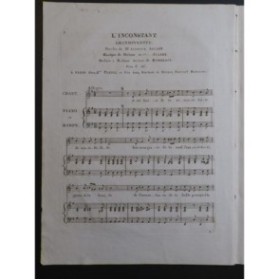 ALLART Ag. L'Inconstant Chant Piano ou Harpe ca1820