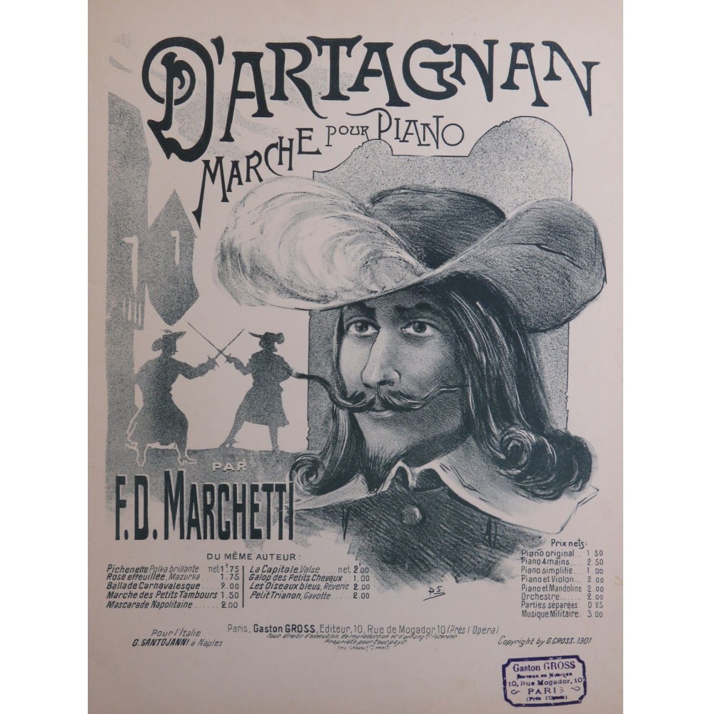 MARCHETTI F. D. D'Artagnan Piano 1901