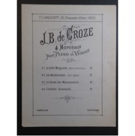 DE CROZE J. B. La Ronde des Moissonneurs Violon Piano
