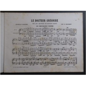 BOUSQUET Narcisse Le Docteur Grégoire Piano ca1859