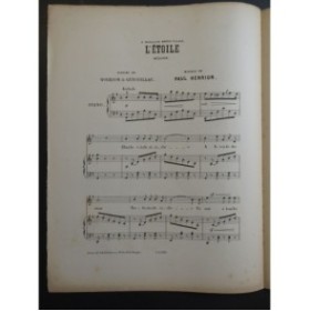 HENRION Paul L'Étoile Chant Piano ca1880