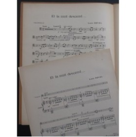 REVEL Louis Et la nuit descend Violoncelle Piano ca1920