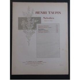 TAUPIN Henri En rêvant Chant Piano