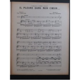 BRESSON Marie-Rose Il pleure dans mon coeur Chant Piano 1924