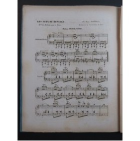 DUVERNOY Henry Les Feux de Bengale Piano XIXe siècle