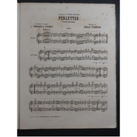 TEDESCO Emile Perlettes Polka Mazurka Piano 4 mains ca1868