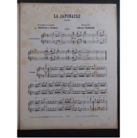 TEDESCO Emile La Japonaise Polka Piano 4 mains ca1870