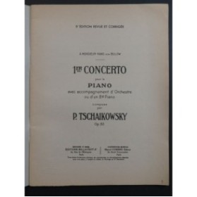 TSCHAIKOWSKY P. I. Concerto No 1 pour 2 Pianos à 4 mains