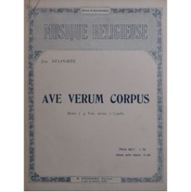 DELPORTE J. Ave Verum Corpus Chant 1917