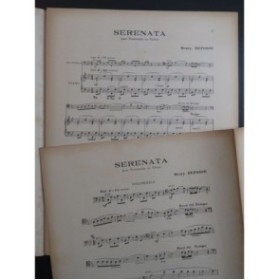 DEFOSSE Henry Serenata Piano Violon ou Violoncelle 1931