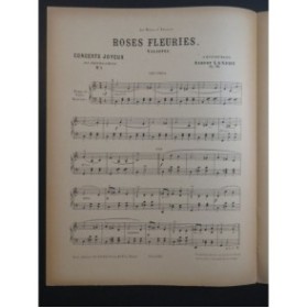 LANDRY Albert Roses Fleuries Valzetta Piano 4 mains