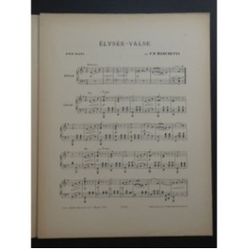 MARCHETTI F. D. Élysée-Valse Piano