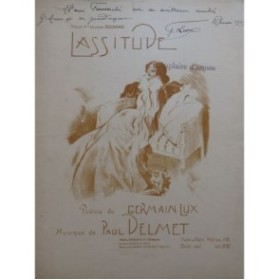 DELMET Paul Lassitude Dédicace Germain Lux Chant Piano 1909