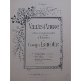 LAMOTHE Georges Lisette et Colin Piano 4 mains