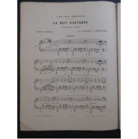 LEMAIRE Gaston La Nuit d'Octobre Dédicace Piano 1894