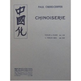 OBERDOERFFER Paul Chinoiserie Violon Piano 1925