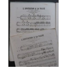 WEBER L'Invitation à la Valse Piano Orgue ca1859