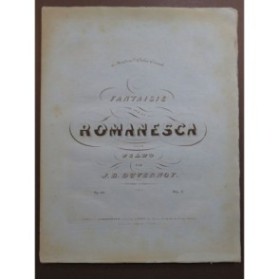 DUVERNOY J. B. Fantaisie sur la Romanesca op 101 Piano ca1840
