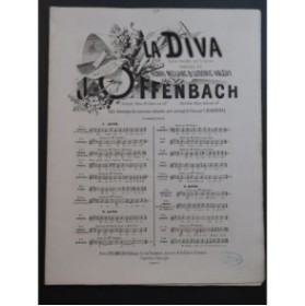 OFFENBACH Jacques La Diva No 3 Chant Piano 1869