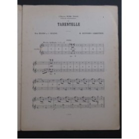 GENNARO-CHRETIEN H. Tarentelle Piano 4 mains