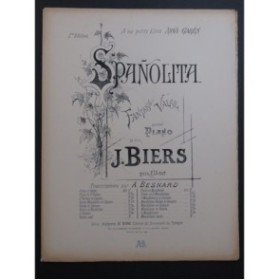 BIERS J. Spanolita Piano ou Guitare Violon ou Mandoline