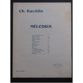 KOECHLIN Charles Déclin d'Amour Chant Piano