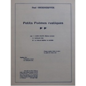 OBERDOERFFER Paul L'Aube chante Violon Piano 1947