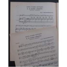 OBERDOERFFER Paul L'Aube chante Violon Piano 1947