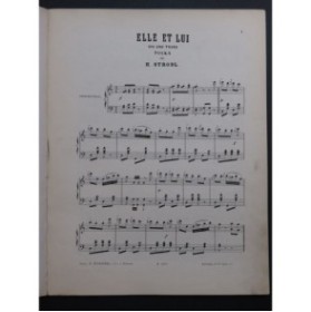 STROBL Heinrich Elle et Lui Piano 1877