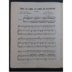 VAN BERGHE Carl Tout le long le long du ruisseau Chant Piano ca1870