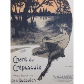 DE BUCOVICH Ch. Chant du Crépuscule Piano 1908