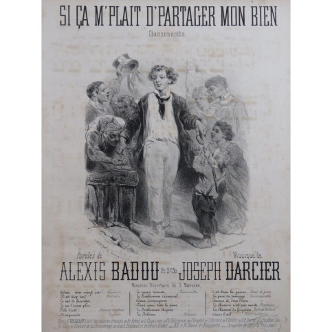 DARCIER Joseph Si ça m'plait d'partager mon bien Nanteuil  Chant Piano ca1870