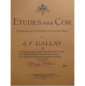 GALLAY Jean-François Trente Etudes op 13 Cor