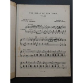 KERKER Gustave The Belle of New York Valse Piano 1900