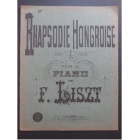 LISZT Franz Rhapsodie Hongroise No 13 Piano 1913