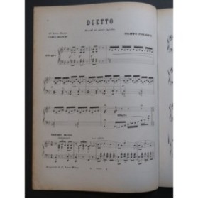 FASANOTTI Filippo Duetto Il Guarany Gomes Piano ca1865