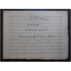 MARTINI Vincenzo Un Cosa rara Terzetto Manuscrit Chant Orchestre ca1800