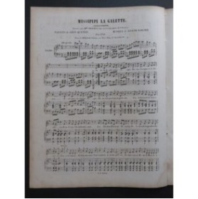 DARCIER Joseph Missipipi la Galette Chant Piano ca1870