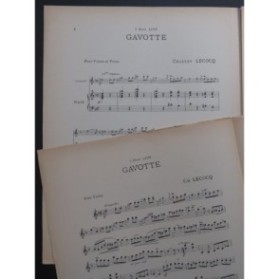 LECOCQ Charles Gavotte Violon Piano 1907