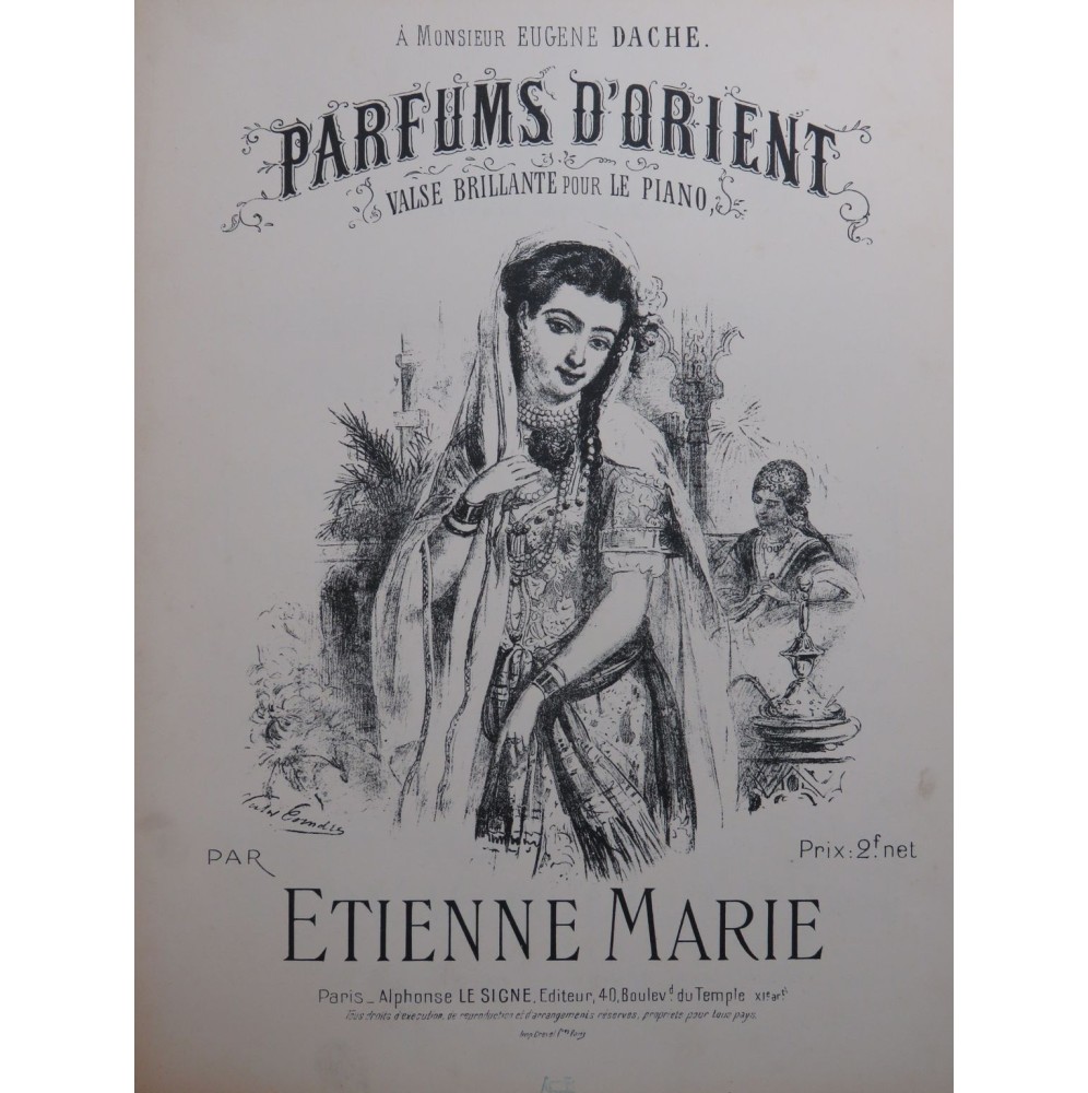 MARIE Étienne Parfums d'Orient Piano ca1880
