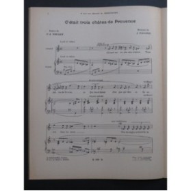 DAGAND Joseph C'était trois châtes de Provence Chant Piano ca1925 ca1925