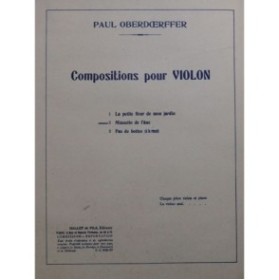 OBERDOERFFER Paul Minuetto de l'âne Violon Piano ca1925
