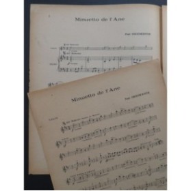 OBERDOERFFER Paul Minuetto de l'âne Violon Piano ca1925