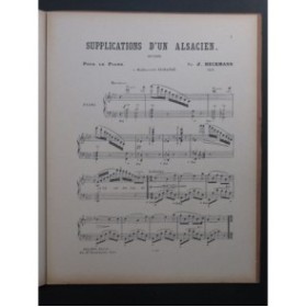 HECKMANN J. Supplications d'un Alsacien Piano ca1920