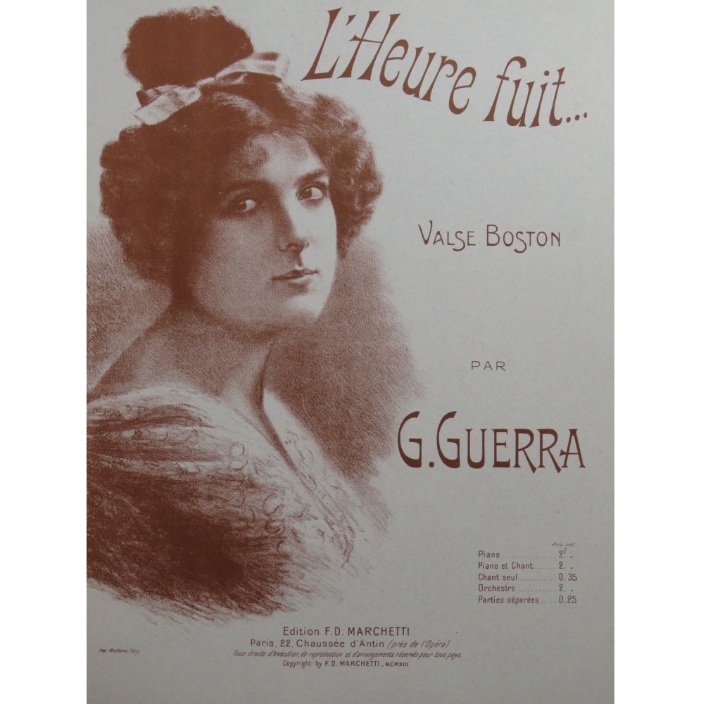 GUERRA Giuseppe L'heure fuit... Piano 1913