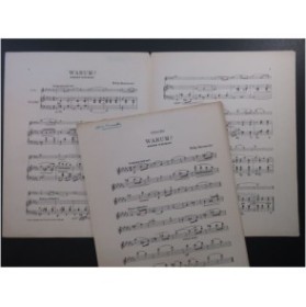 SCHUMANN Robert Warum ! Piano Violon 1909